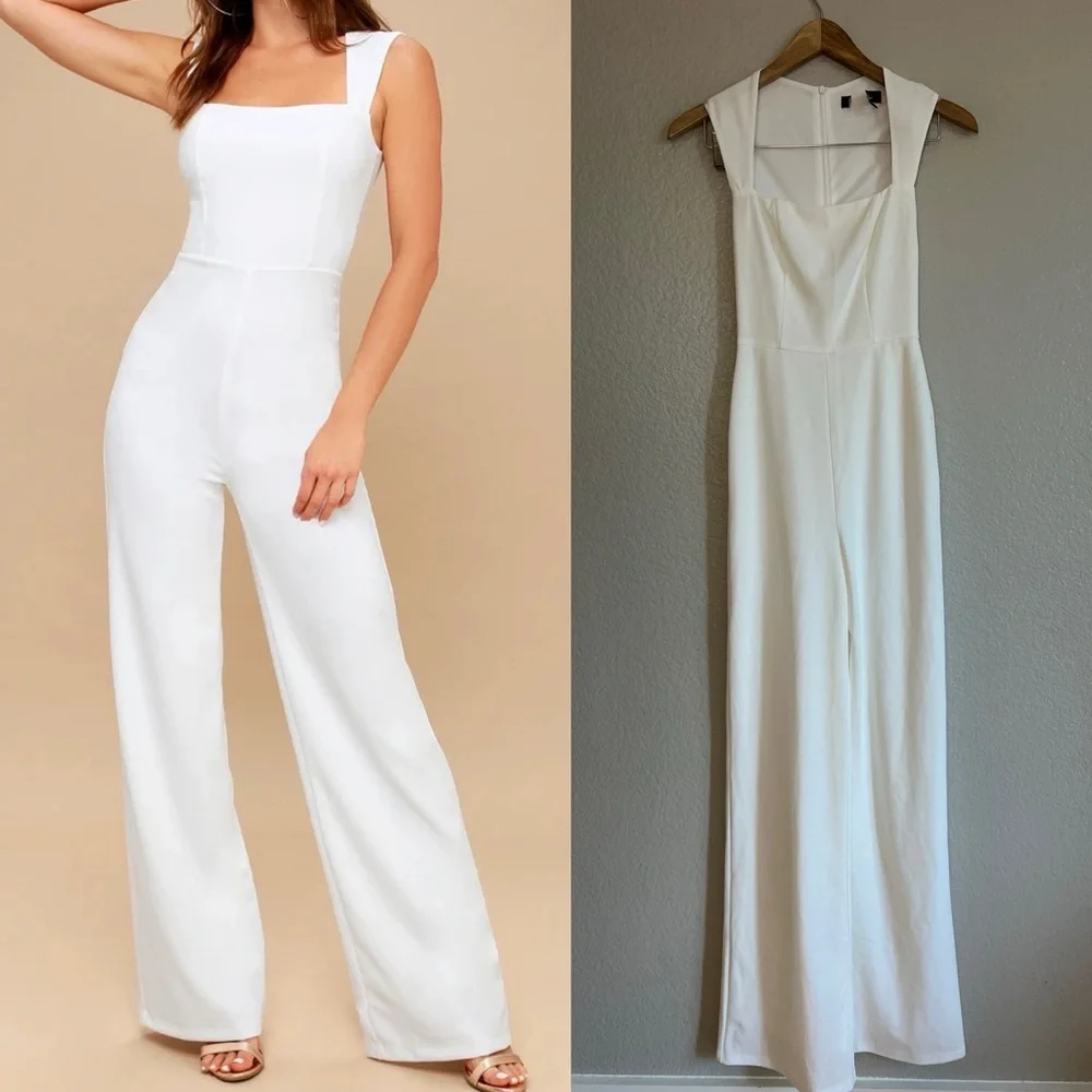 NWOT Enticing Endeavors White Jumpsuit